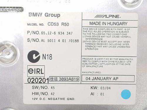 Radio MINI MINI (R50, R53) One | BP6889905E6 