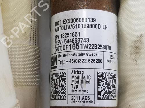 Left curtain airbag CHEVROLET CRUZE (J300) 2.0 CDI | BP8679179C11 
