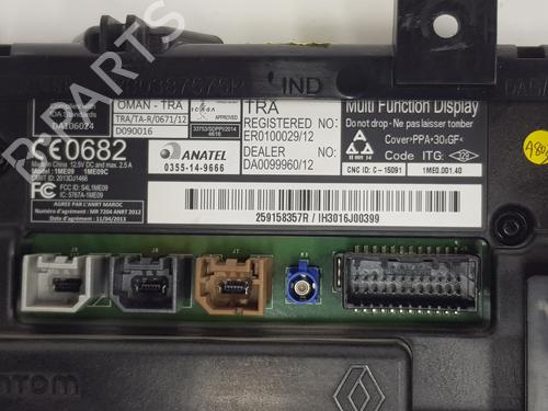 Display RENAULT CAPTUR I (J5_, H5_) 1.5 dCi 90 (J5N4, J5M5, J5MW, J5M6, J5AL, J5AJ) | BP29942113C48