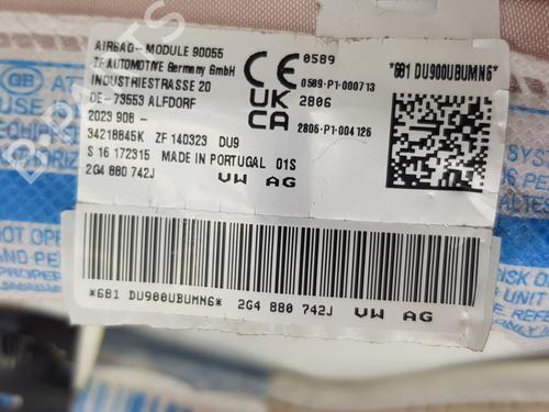 Left curtain airbag VW POLO VI (AW1, BZ1, AE1) 1.0 TSI | BP19115877C11 