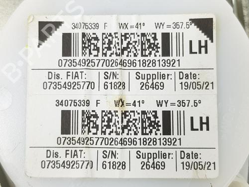 Rear left seatbelt FIAT 500 (312_) 1.0 Mild Hybrid (312AYD1B) | BP12907427I29 