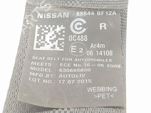 Rear right seatbelt NISSAN JUKE (F15) 1.5 dCi | BP20188500I28 