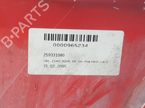 Dør høyre bak SMART FORFOUR (454) 1.5 CDI (454.001) | BP11508381C5 