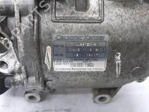 AC compressor NISSAN NAVARA NP300 (D40) 2.5 dCi 4WD (D40TT, D40T, D40M, D40BB) | BP2222760M34 