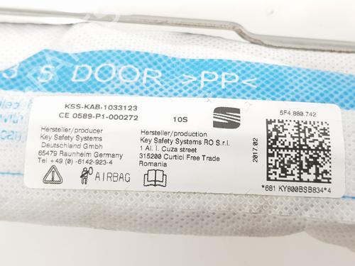 Right curtain airbag SEAT LEON ST (5F8) 1.2 TSI | BP12582751C12 