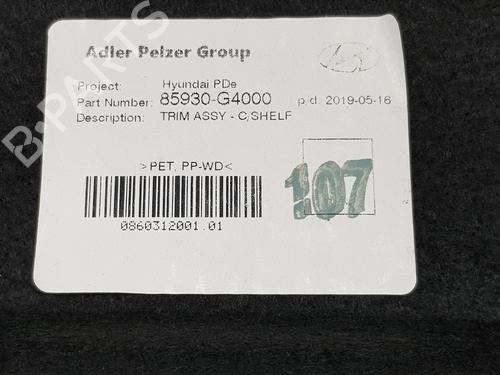 Rear parcel shelf HYUNDAI i30 (PDE, PD, PDEN) 2.0 N | BP36844838C85  - Image 5