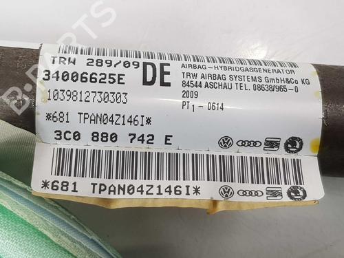 Høyre gardin kollisjonspute VW PASSAT B6 (3C2) 2.0 TDI 16V | BP3527388C12 