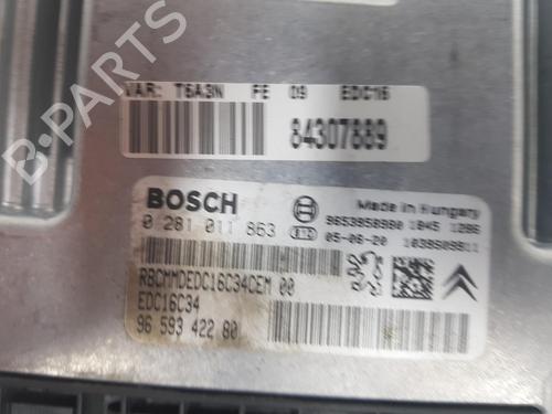 Engine control unit (ECU) PEUGEOT 307 (3A/C) 1.6 HDi | BP12142490M57 