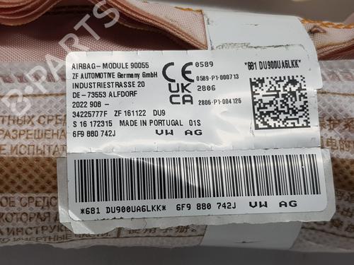 Right curtain airbag SEAT ARONA (KJ7, KJP)  | BP21393132C12 