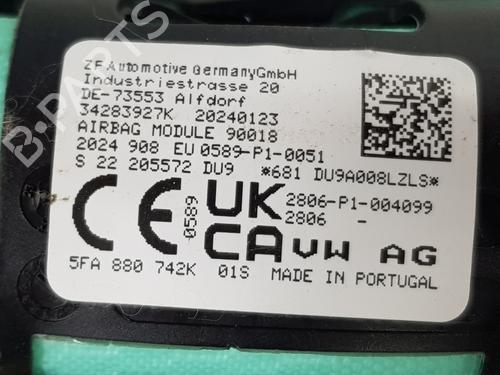 Right curtain airbag SEAT LEON (KL1, KLG)  | BP29436592C12 