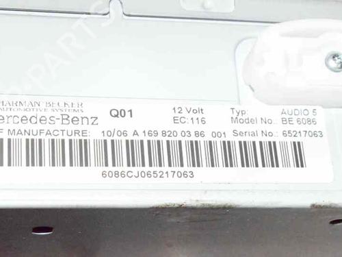 Radio MERCEDES-BENZ A-CLASS (W169) A 180 CDI (169.007, 169.307) | BP779734E6 