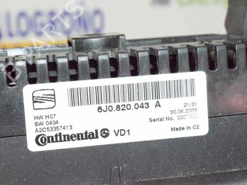 Climate control SEAT IBIZA IV (6J5, 6P1) 1.9 TDI | BP778810I5 