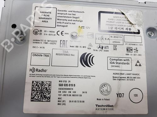Radio SKODA FABIA III (NJ3) 1.0 | BP16491971E6 