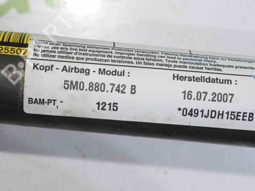 Right curtain airbag VW GOLF PLUS V (5M1, 521) 1.9 TDI | BP26385376C12 