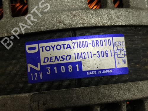 Alternator TOYOTA AVENSIS Estate (_T27_) 2.0 D-4D (ADT270_, ADT270R) | BP16938775M7 