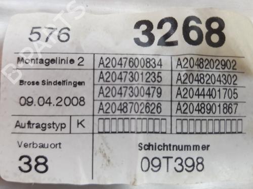 Rear right window mechanism MERCEDES-BENZ C-CLASS (W204) C 220 CDI (204.002) | BP14939929C25 
