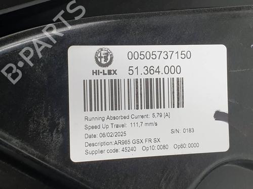 Front left window mechanism ALFA ROMEO TONALE (965_) | BP38708901C22 - Image 5