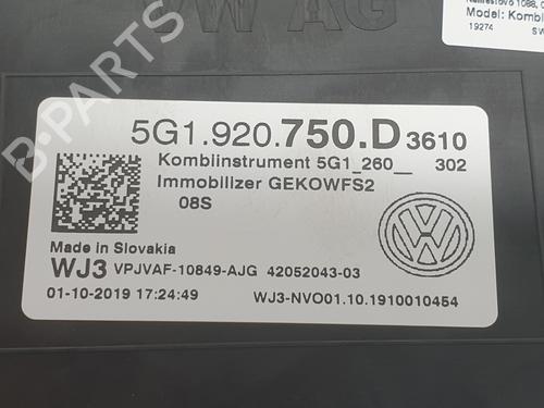 Instrument cluster VW GOLF VII (5G1, BQ1, BE1, BE2) 1.5 TSI | BP22190919C47 