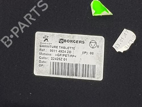 Rear parcel shelf PEUGEOT 3008 II SUV (MC_, MR_, MJ_, M4_)  | BP29489646C85 