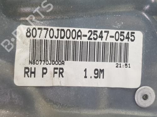 Front right window mechanism NISSAN QASHQAI / QASHQAI +2 I (J10, NJ10, JJ10E) 1.5 dCi | BP9847092C23 