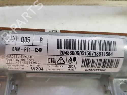Right curtain airbag MERCEDES-BENZ C-CLASS (W204) C 220 CDI (204.002) | BP5767958C12 