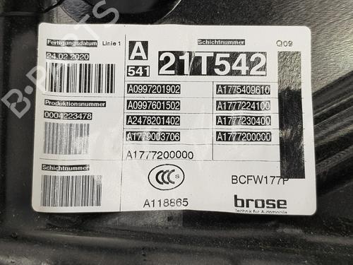 Front left window mechanism MERCEDES-BENZ A-CLASS (W177) A 200 (177.087) | BP33029288C22 - Image 7