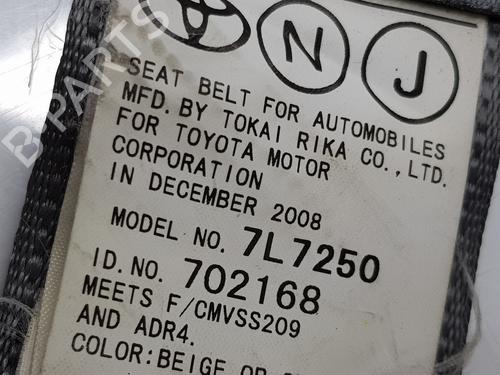 Rear right seatbelt TOYOTA PRIUS Liftback (_W2_) 1.5 Hybrid (NHW20_, NHW20R) | BP20195014I28 