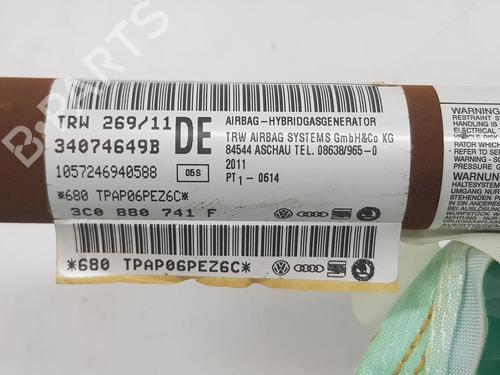 Venstre gardin kollisjonspute VW PASSAT B7 (362)  | BP13732923C11 