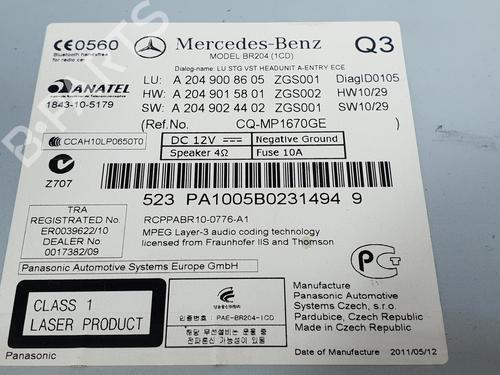 Electronic module MERCEDES-BENZ GLK-CLASS (X204) 220 CDI 4-matic (204.984, 204.997) | BP28951788M83 