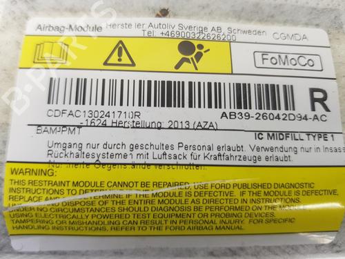 Right curtain airbag FORD RANGER (TKE) 3.2 TDCi 4x4 | BP11799359C12 