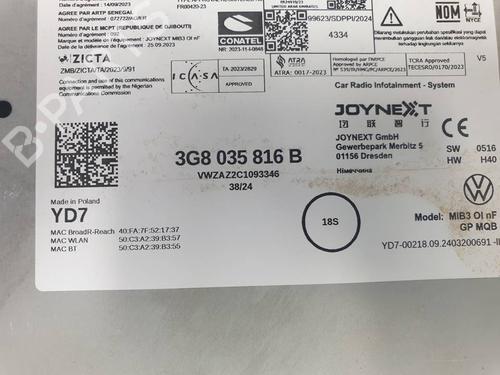 Electronic module VW T-CROSS (C11, D31) | BP39192501M83 - Image 5