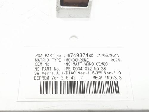 Instrument cluster PEUGEOT 5008 (0U_, 0E_) 1.6 HDi | BP17766599C47 
