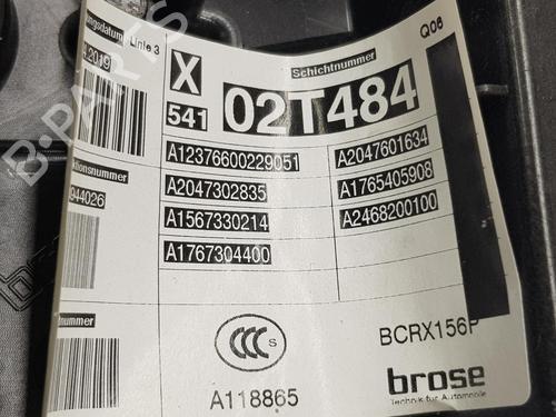 Rear right window mechanism MERCEDES-BENZ GLA-CLASS (X156) GLA 220 CDI 4-matic (156.905) | BP15649198C25 