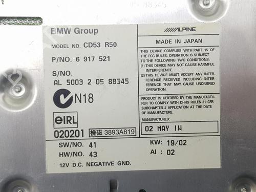 Radio MINI MINI (R50, R53) Cooper | BP10913382E6 