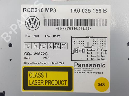 Radio VW GOLF VI (5K1) 1.6 TDI | BP8672819E6 