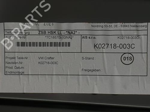 Glove box VW CRAFTER Platform/Chassis (SZ_)  | BP29436180C95 