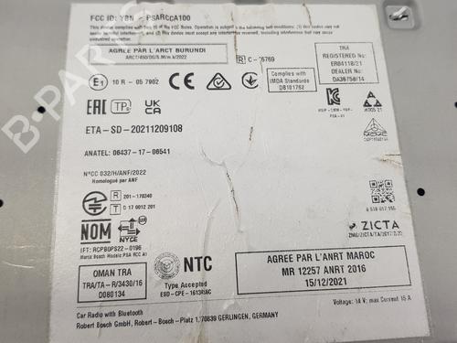 Radio PEUGEOT 2008 II (UD_, US_, UY_, UJ_, UR_, UC_) 1.2 PureTech 130 (USHNS, URHNS) | BP31258588E6
