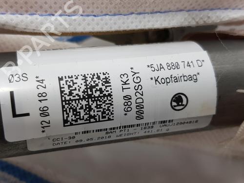 Left curtain airbag SEAT TOLEDO IV (KG3) 1.0 TSI | BP17227631C11 