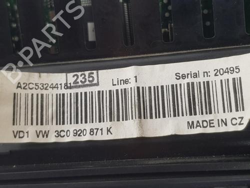 Instrument cluster VW PASSAT B6 (3C2) 1.9 TDI | BP17172249C47 