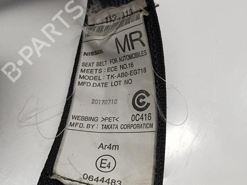 Rear right seatbelt NISSAN X-TRAIL III (T32_, T32R, T32RR) 2.0 dCi ALL MODE 4x4-i (NT32) | BP22790385I28 