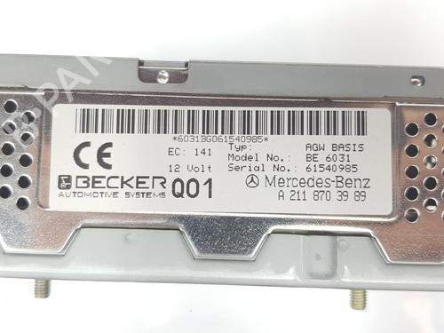 Radio MERCEDES-BENZ E-CLASS (W211) E 280 CDI (211.020) | BP10662756E6 