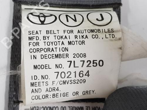Rear left seatbelt TOYOTA PRIUS Liftback (_W2_) 1.5 Hybrid (NHW20_, NHW20R) | BP20195015I29 