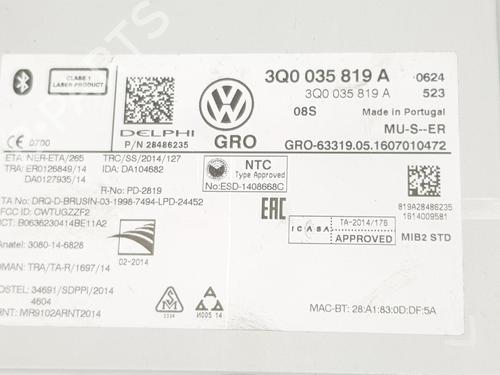 Radio VW PASSAT B8 (3G2, CB2) 1.6 TDI | BP13620880E6 