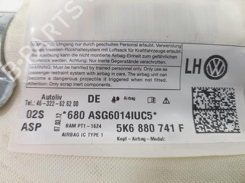 Left curtain airbag VW GOLF VI (5K1) 1.6 TDI | BP16675276C11 