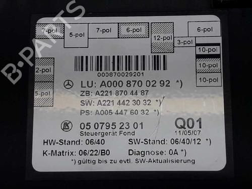 Electronic module MERCEDES-BENZ S-CLASS (W221, V221) S 320 CDI 4-matic (221.080, 221.180) | BP14089548M83 