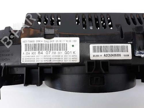 Instrument cluster MERCEDES-BENZ C-CLASS (W204) C 220 CDI (204.008) | BP3654718C47 