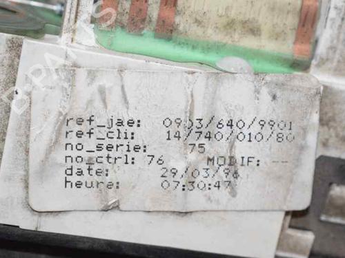 Instrument cluster PEUGEOT EXPERT Van (222) 1.9 D | BP793903C47