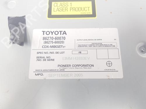 Radio TOYOTA LAND CRUISER PRADO (_J12_) 3.0 D-4D (KDJ120, KDJ125) | BP9691912E6 