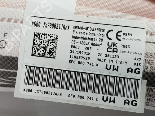 Left curtain airbag SEAT IBIZA V (KJ1, KJG)  | BP29728688C11 