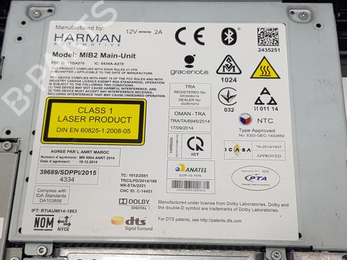 Radio AUDI A6 C7 (4G2, 4GC) 2.0 TDI | BP30498523E6 